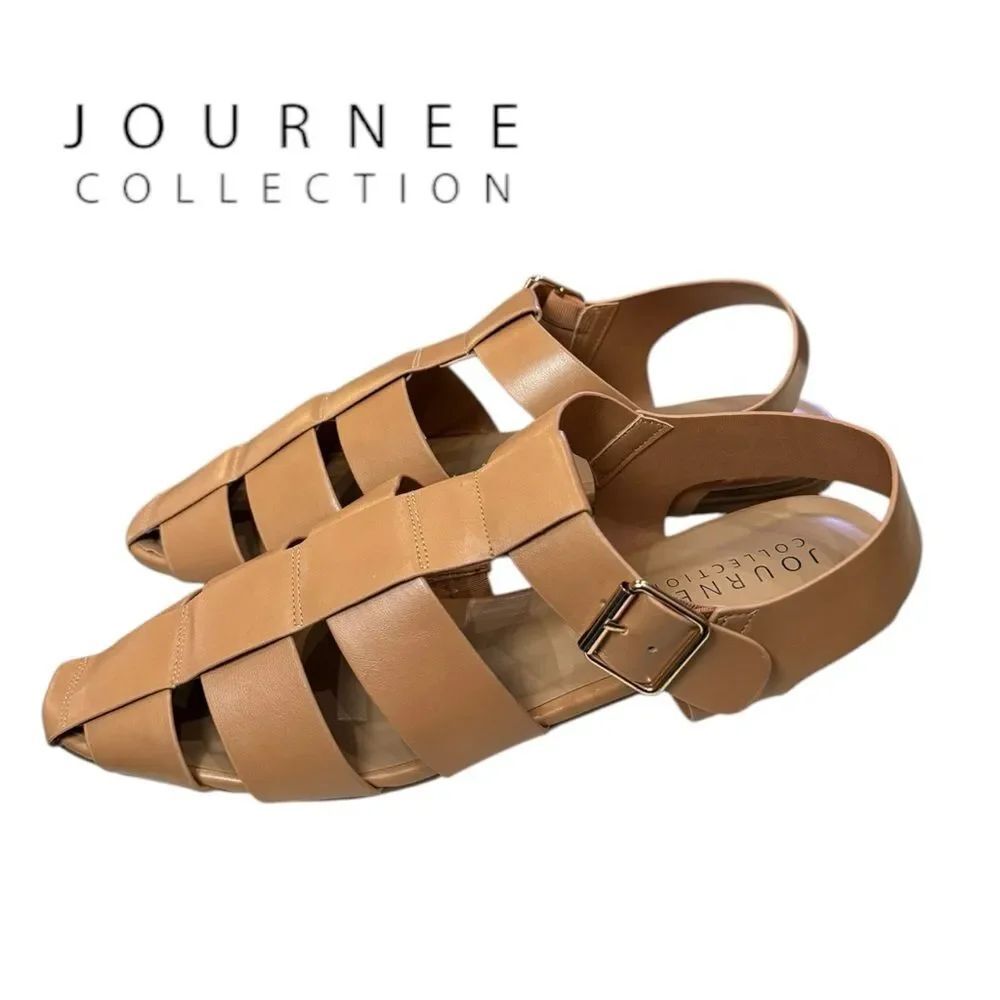 New Journee Collection Cailinna Tan Women's Fisherman Sandals 12